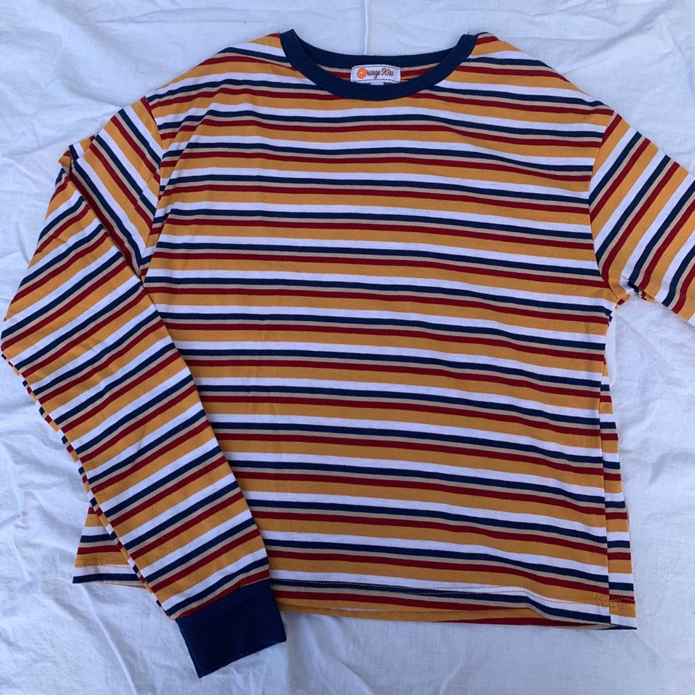 Orange Kiss Longsleeved Striped Top